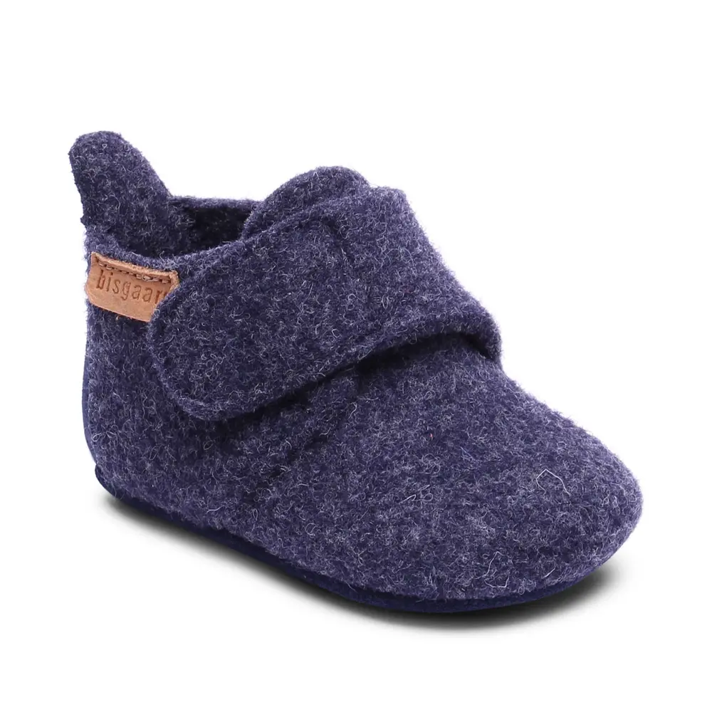 Uld Hjemmesko Wool Star 20 Blue fra Bisgaard