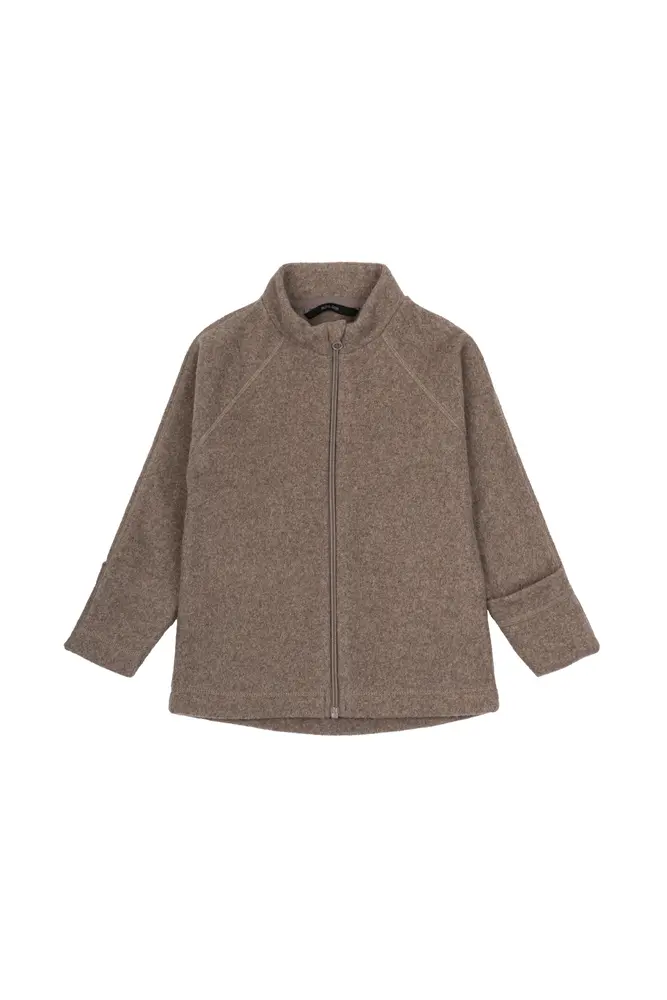 Bomuld Fleece Jakke   Melange Denver   128 fra Mikk-line