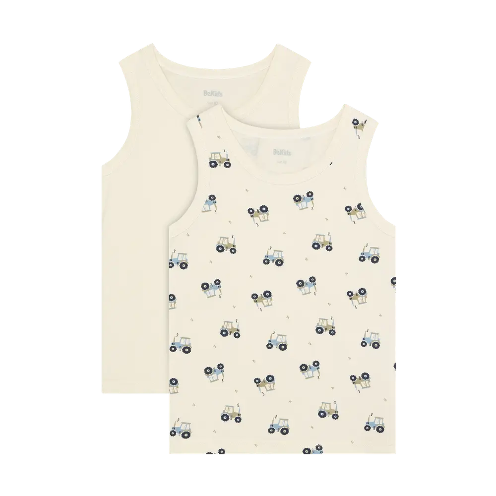 Undertrøje   2 Pak   Faded Denim   100 fra Bekids