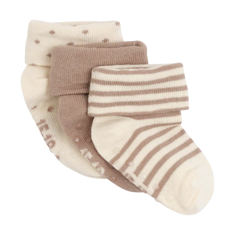 Babysokker med skridsikre såler - 3 pak fra Bekids