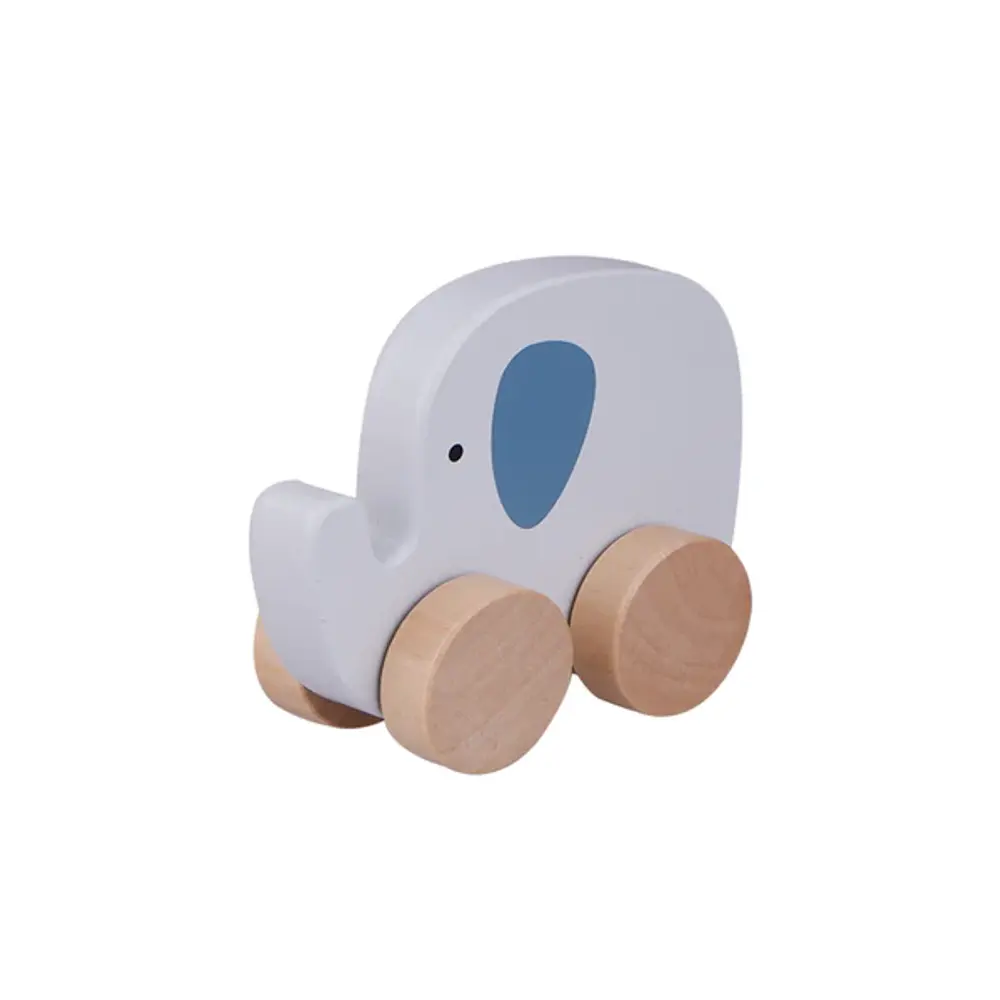 Wooden Elephant On Wheel fra Barbo Toys