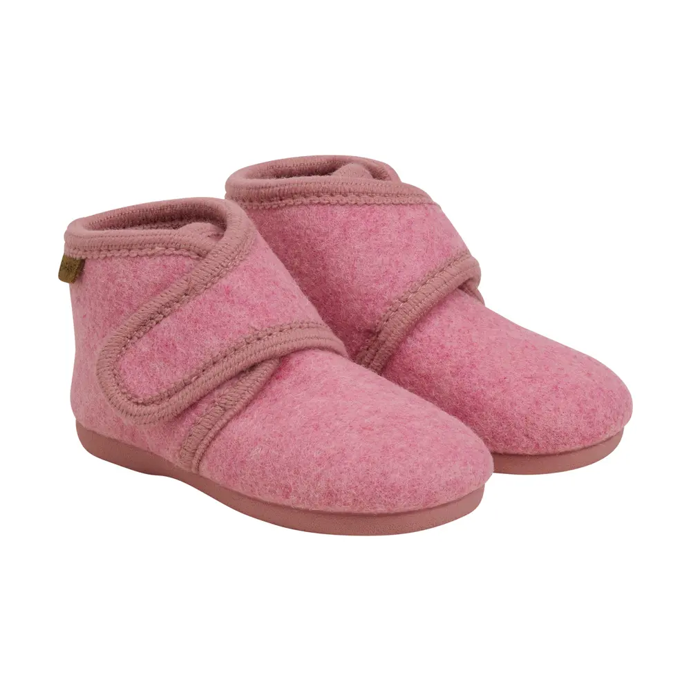 Uldhjemmesko Velcro   Wild Rose   24 fra En Fant