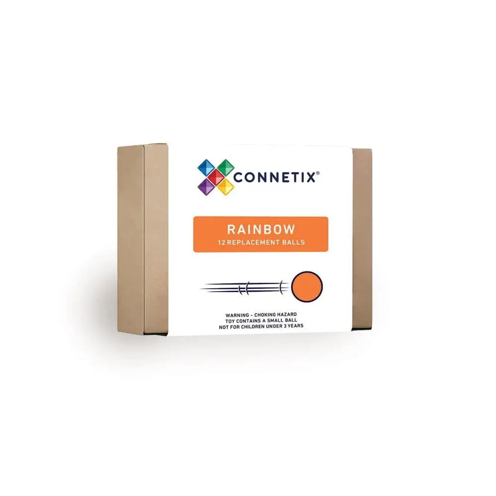 Connetix Kugler til Kuglebane 12 Dele - Regnbuefarver