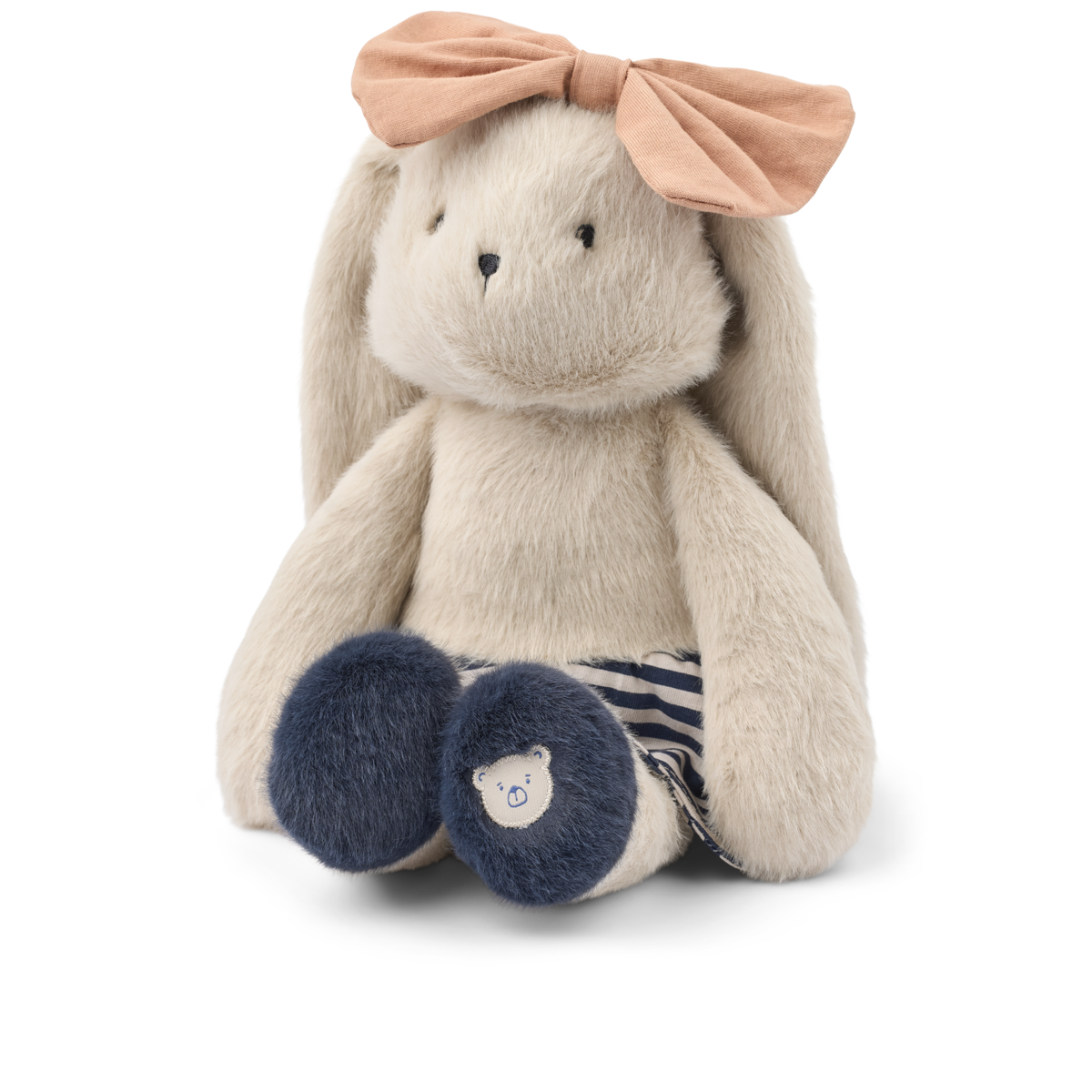 Babette Kanin Bamse med Festtøj - Mist Navy Stripe Mix
