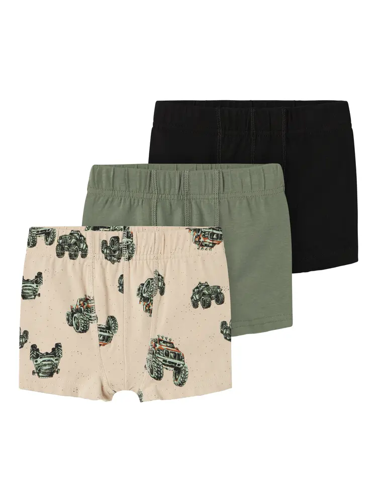 Boxer Shorts 3p Monster Truck   Peyote   104 fra Name It