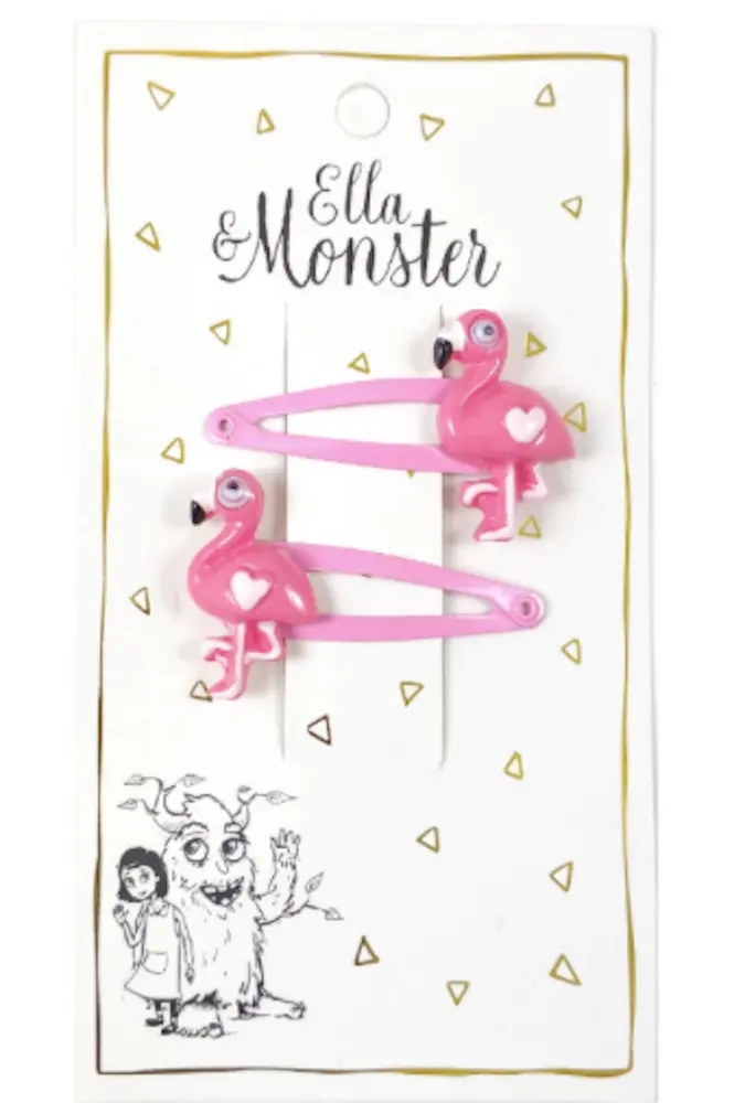 Hårclips Pink Flamingo fra Ella & Monster