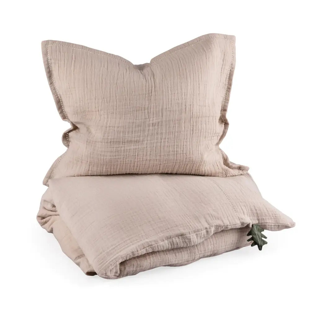 Baby Sengetøj Musselin   Seabreeze Beige fra Sebra