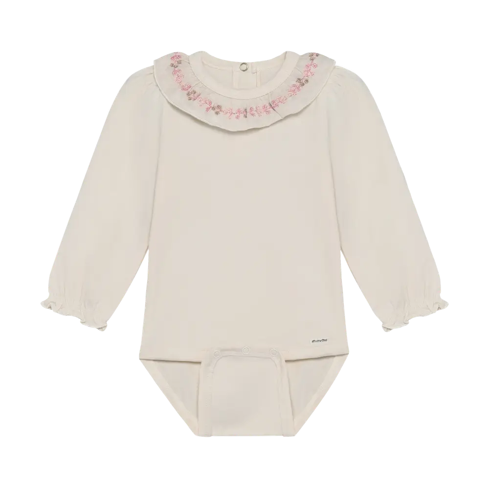 Langærmet Body White Swan 62 fra Minymo