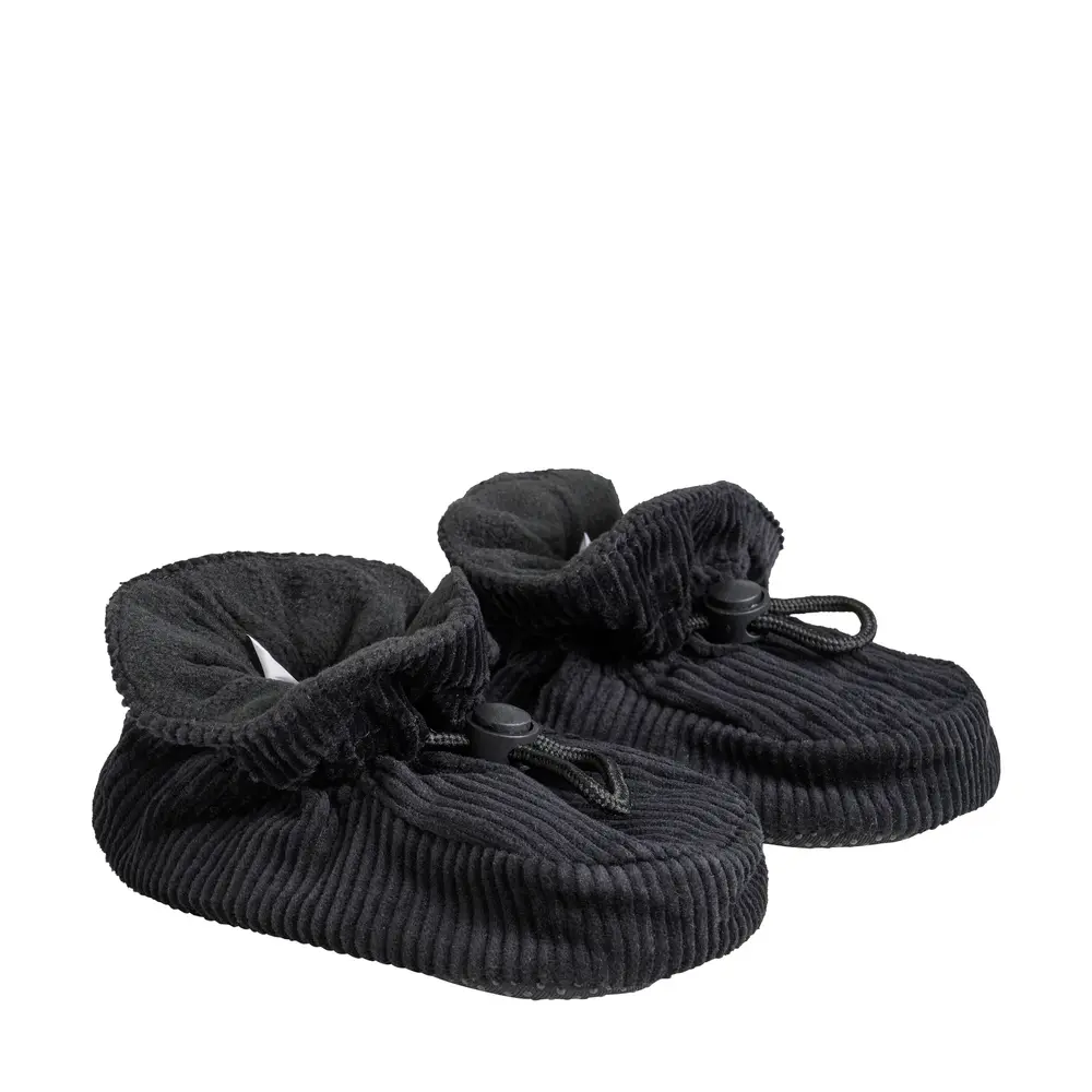 Slippers Corduroy   Black   23 24 fra Bekids