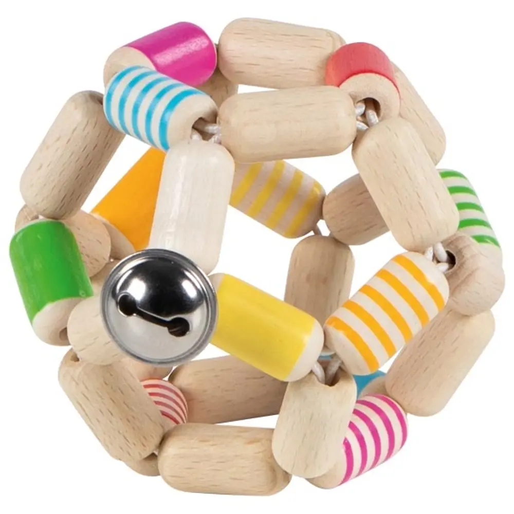 Elastisk Ranglebold I Træ Med Striber Og Bjælde fra Goki