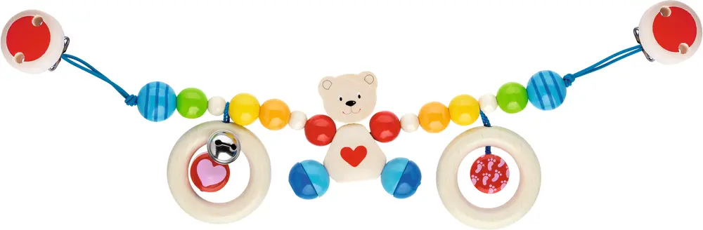 Barnevognskæde Med Bjørn Og Hjerter fra Goki
