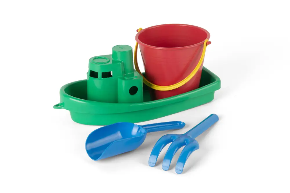 Sandsæt Med Grøn Båd Recycled fra Dantoy