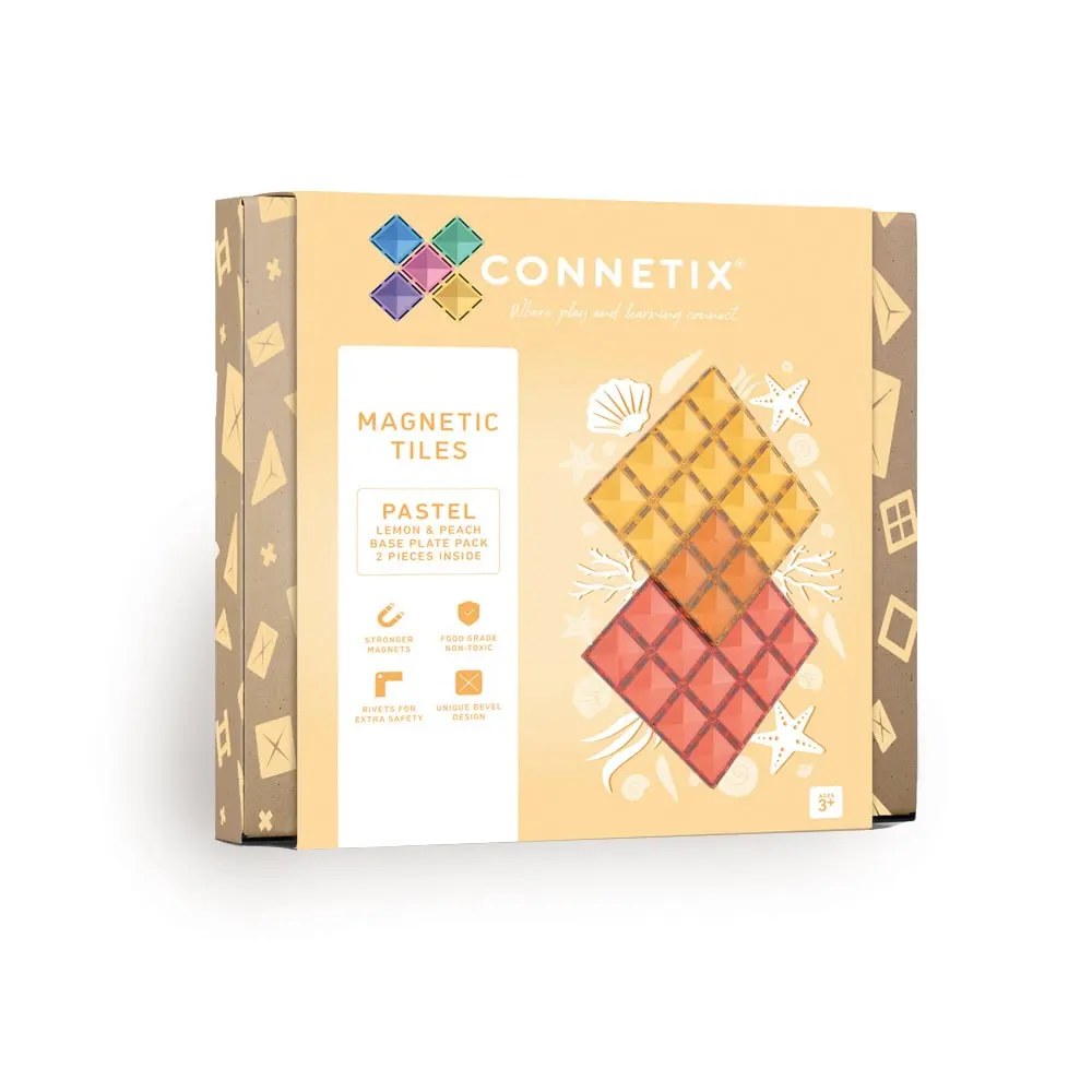 Base Plate Magnetplader 2 Stk.patel Lemon & Peach fra Connetix