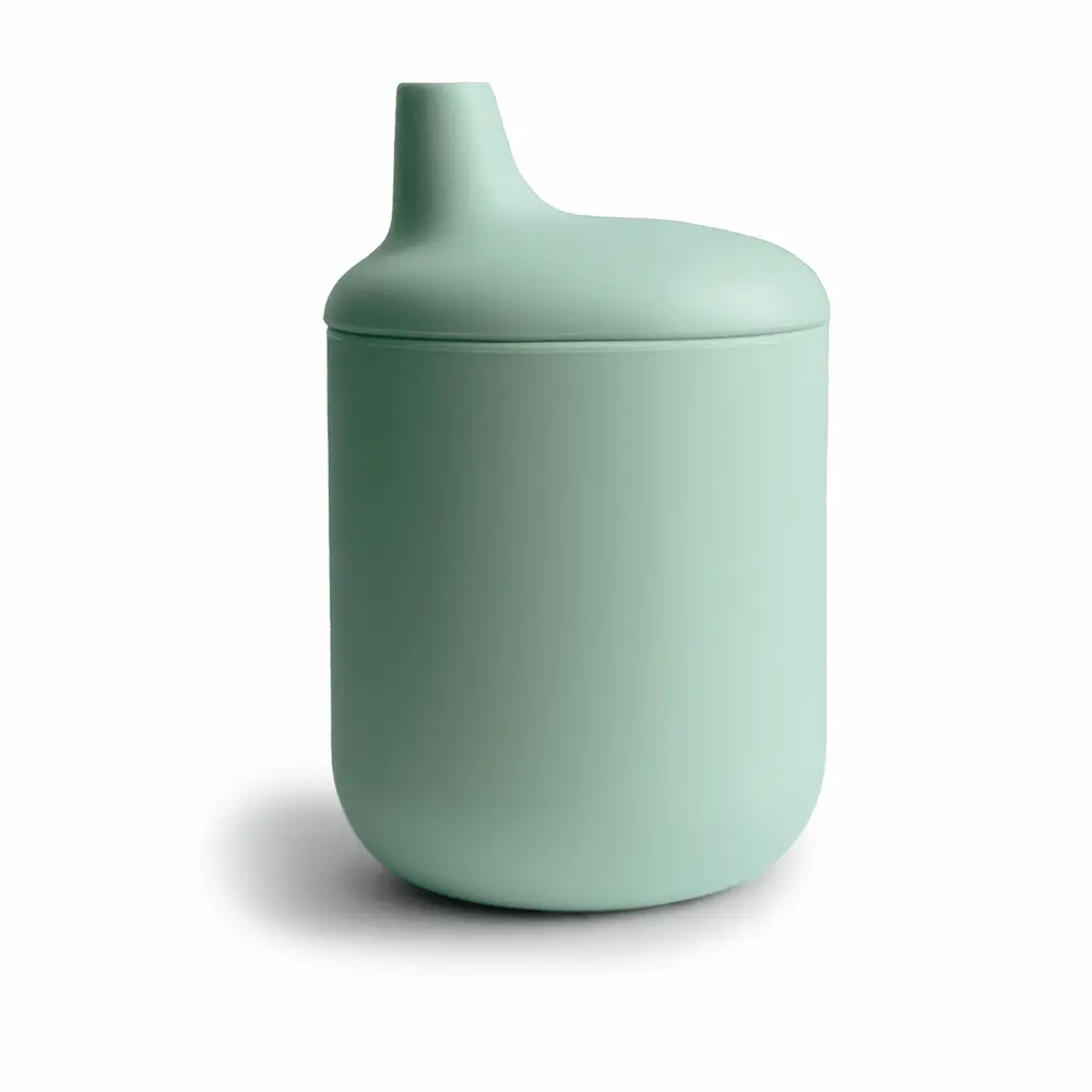 Silicone Sippy Cup Cambridge Blue fra Mushie