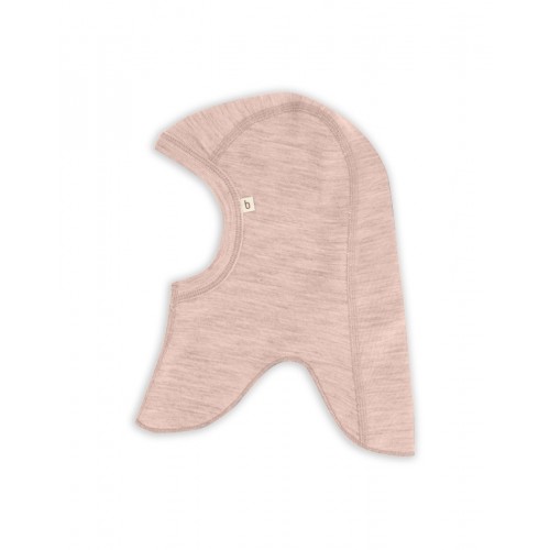 Elefanthue I 100% økologisk Merino Uld Til Baby Og Børn, Tynd Kvalitet 1 Lag Stof 62 68 Rose Melange fra Byhappyme