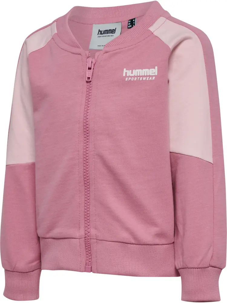 Loose Block Zip Trøje Pale Lilac 86 fra Hummel