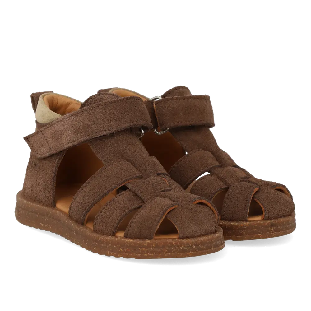 Begynder Sandal M Velcro Dark Taupe Sand 20 fra Angulus